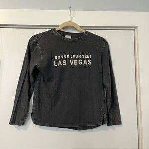 Zara Kids Charcoal Gray Black tie dye Long Sleeve Tee Bonne Journee Las Vegas